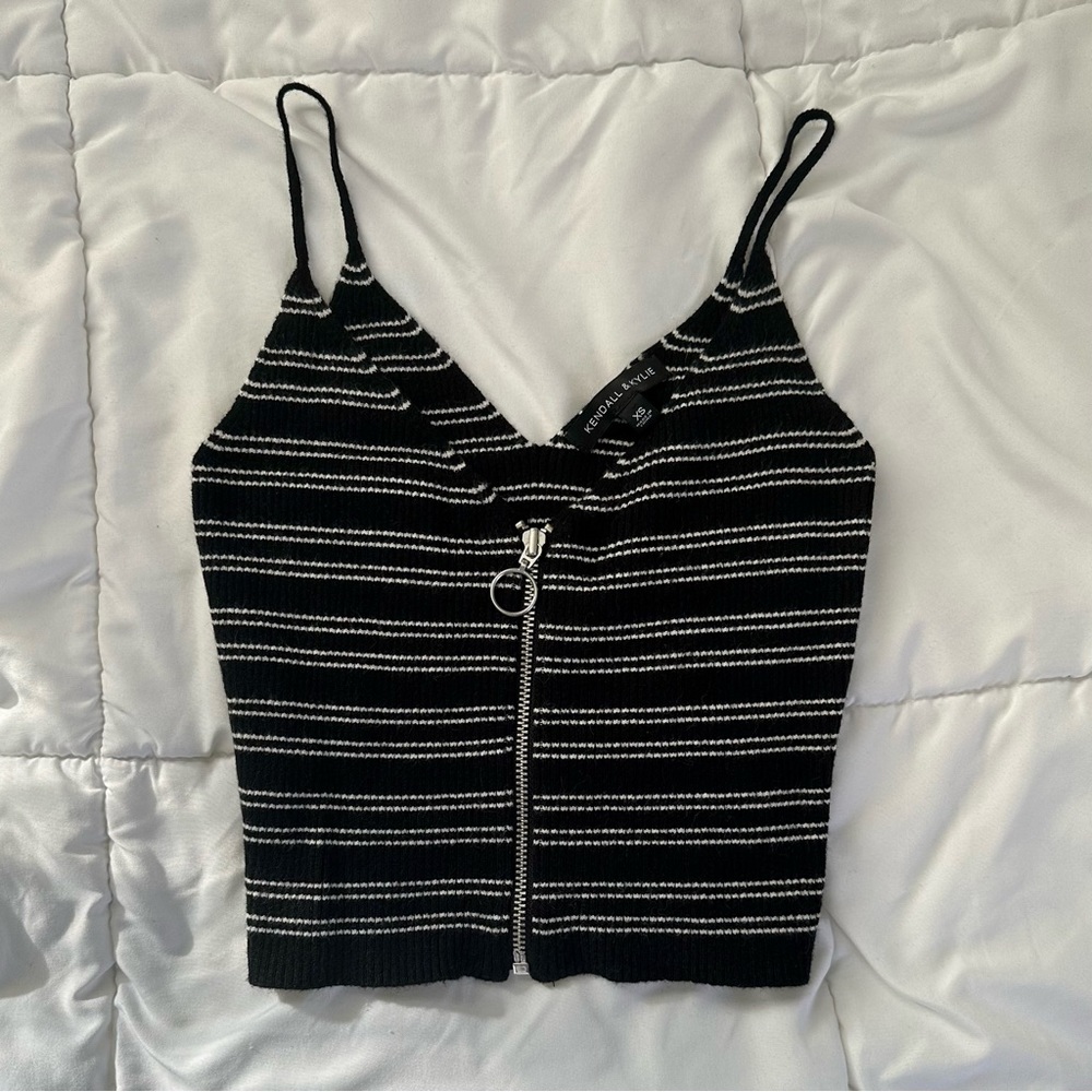 PacSun Zip-Up Striped Cami